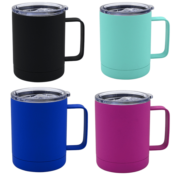 Koppers Home Soft Touch Insulated 12 oz Travel Mug - Set of 4