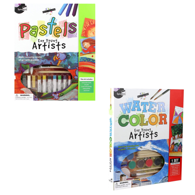 SpiceBox Petit Picasso Pastels and Watercolor for Young Artists Bundle #1