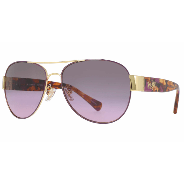 Coach HC7059 Ladies Sunglasses - Purple/Gold/Grey-Purple Gradient #1