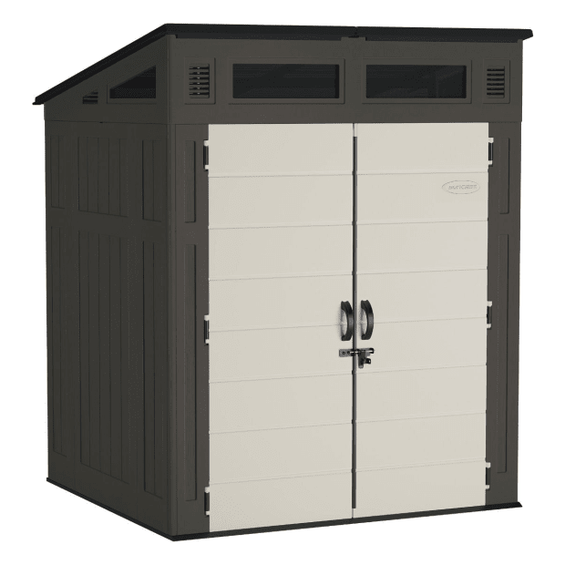 Suncast Modernist® 6ft x 5ft Storage Shed - Peppercorn #1