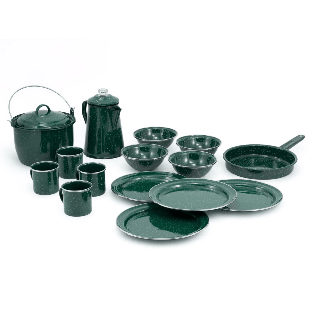 GSI Outdoors 15-Piece Pioneer Camp Set – Green