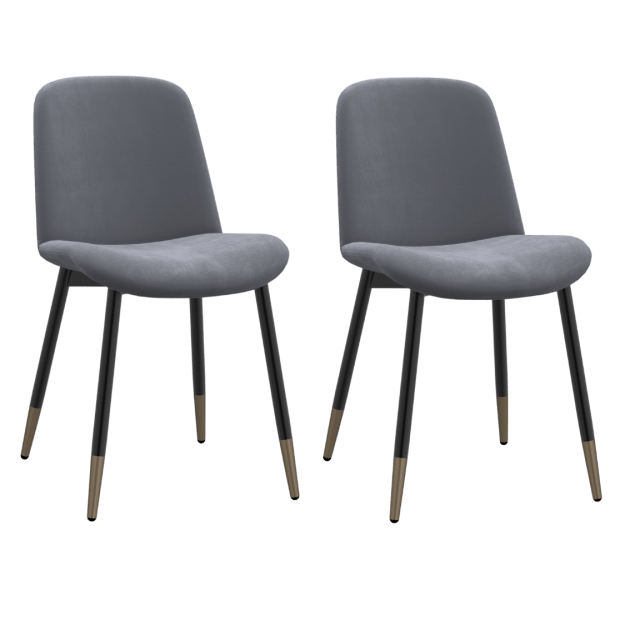 Worldwide Home Furnishings Gabi Side Chair – Grey – Set of 2 #1