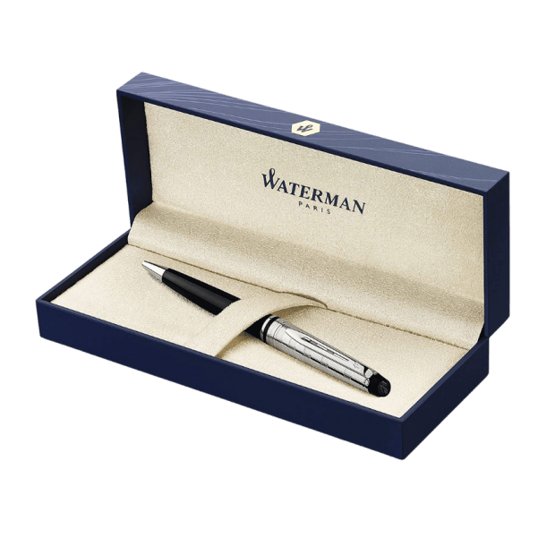 Waterman Paris Expert Deluxe Black Ballpoint Pen CT #1