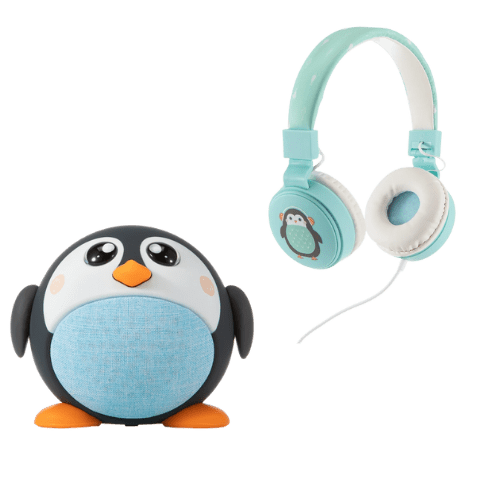 Planet Buddies Pepper the Penguin Bluetooth Speaker and Wired Headphones #1