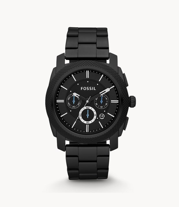 Fossil Machine Chronograph Black Stainless Steel Watch #1