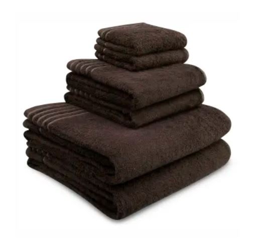 LuxeportSPA Bamboo Heavenly Soft Towels - 6-Piece Set - CHOCOLATE