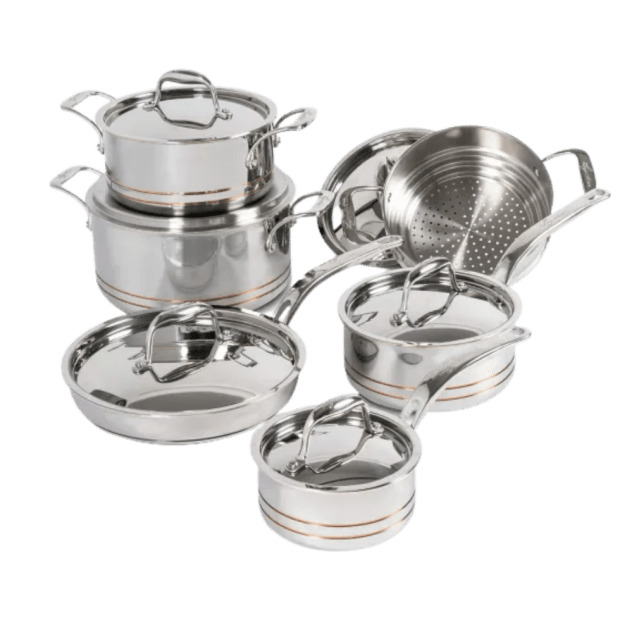Lagostina Copper Core Clad 12-Piece Cookware Set #1