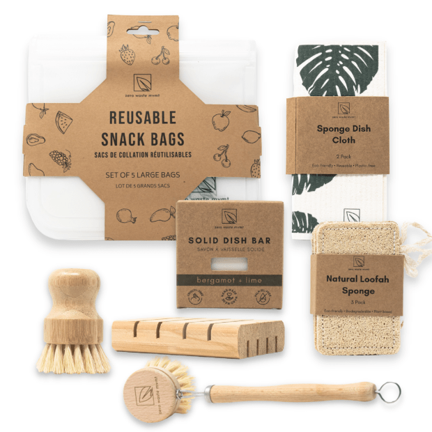 Zero Waste MVMT Eco-Friendly Kitchen Essentials Bundle #1