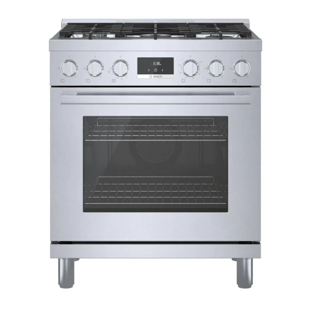 Bosch 800 Series Industrial Style 30'' Stainless Steel Freestanding Gas Range