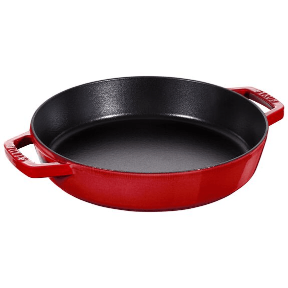 Staub Cast Iron 13″ Cherry Double-Handle Skillet - Cherry #1