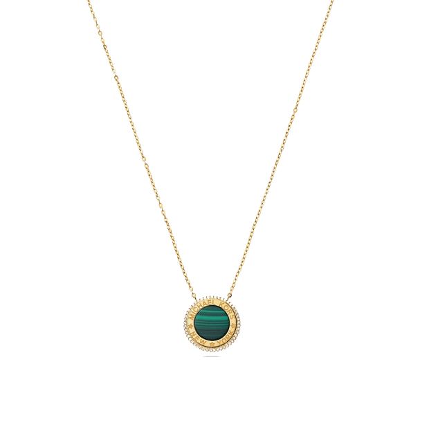 Michael Kors 14k Gold-Plated Sterling Silver Focal Stone Pendant Necklace #1