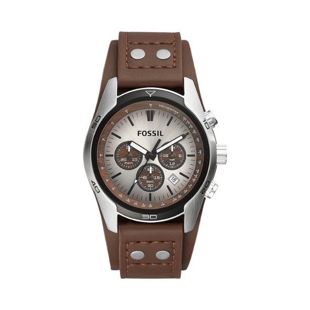 Fossil Coachman Chronograph Brown Leather Watch #1