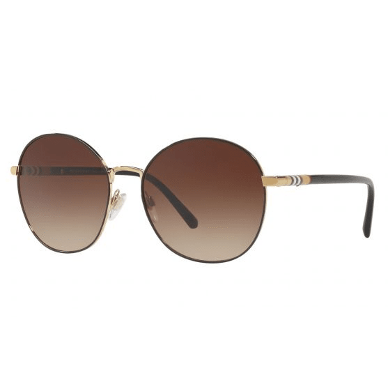 Burberry Ladies Fashion Sunglasses - Light Gold Frames / Light Brown Gradient #1