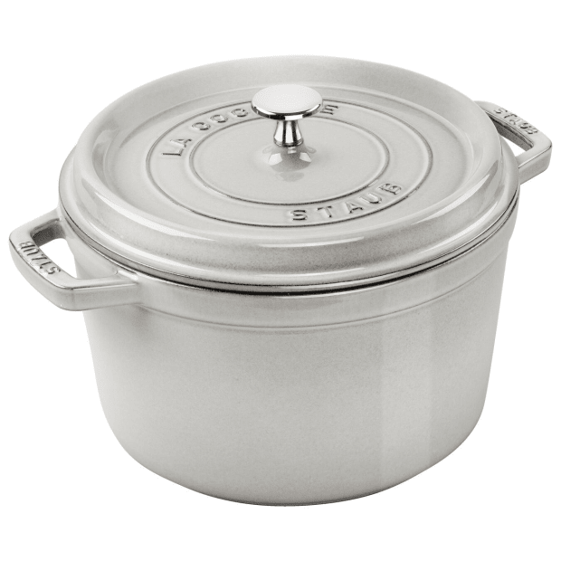 Staub 4.75L Round Cocotte - White Truffle #1