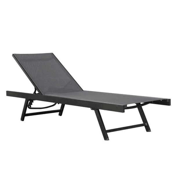 Vivere Urban Aluminum Sun Lounger - Black Chrome #1