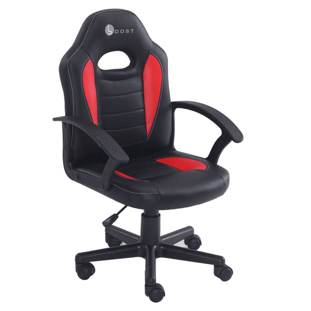 Boost Industries KC373-BR Children's Desk/Gaming Chair - Black/Red #1