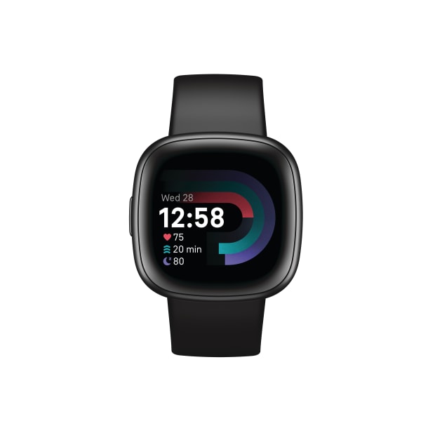 Versa 4 graphite aluminium avec bande noire de Fitbit #1