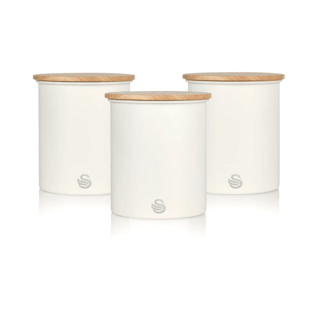 Swan Nordic 3-Piece Storage Cannisters - Cotton White #1