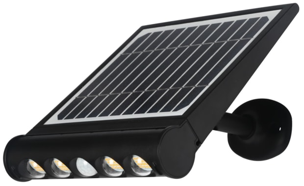 Genesis Solar Panel With Tempered Glass Motion Sensor Light - Black #1