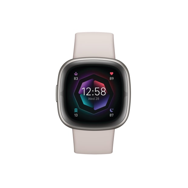 Fitbit Sense 2 Platinum Aluminum with Lunar White  Band #1