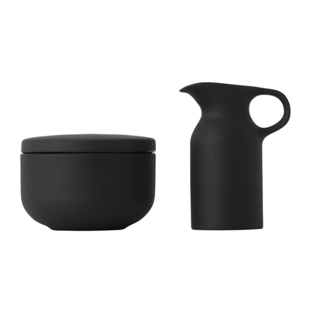 Royal Doulton Olio Black Cream And Sugar #1