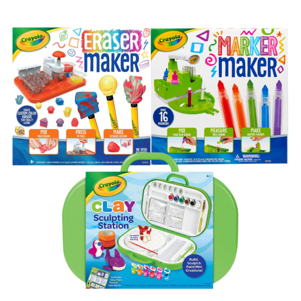 Crayola Bundle - Eraser Maker Marker Maker Sculpting Station