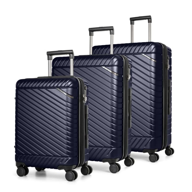 Bugatti-Oslo-3 Piece Luggage set-Navy | AIR MILES