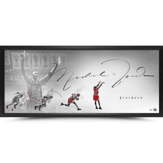 Upper Deck Authentic+Michael Jordan Signed "The Show" Bulls Auto Framed Print