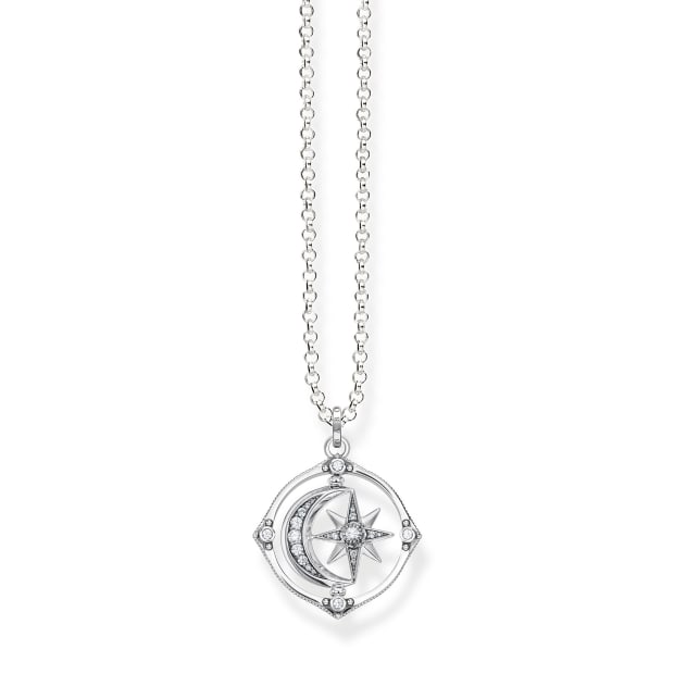 Thomas Sabo Star and Moon Necklace - Silver