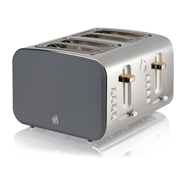 Swan Nordic Style Toaster - 4-Slice - GREY #1