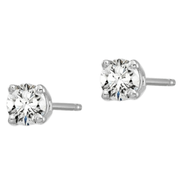 Karing 14Kt White Gold 0.5 Carat TDW Lab Grown Diamond Stud Earrings