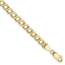 Karing Men's 10k Yellow Gold Curb Bracelet