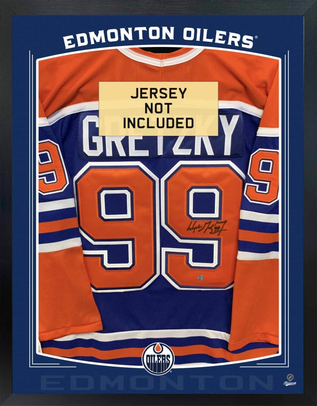Frameworth Edmonton Oilers Jersey Cabinet Frame with PhotoGlass
