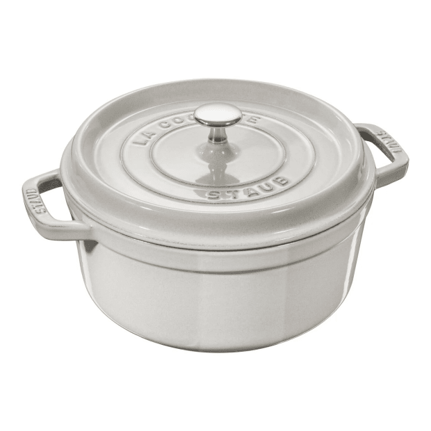 Staub La Cocotte 3.8 L Cast Iron Round Cocotte - White Truffle #1
