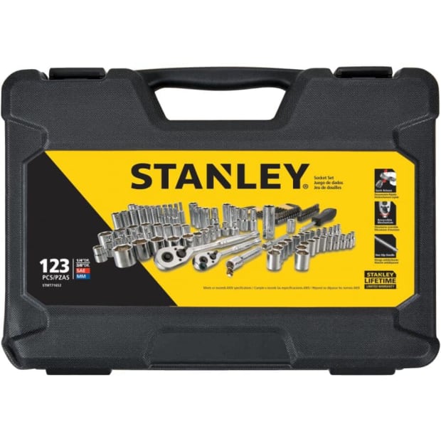 Stanley 123 PC 1/4 IN & 3/8 IN Drive Mechanic's Tool Set #1