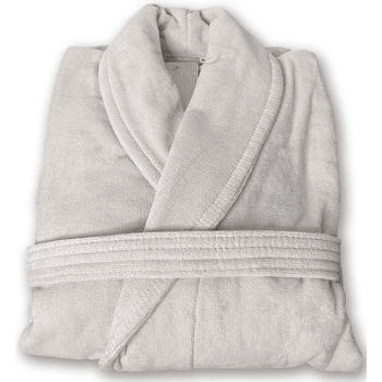 Cuddle Down GOTS CERTIFIED 100% Organic Cotton Robe Men’s One Size - GLACIER GREY
