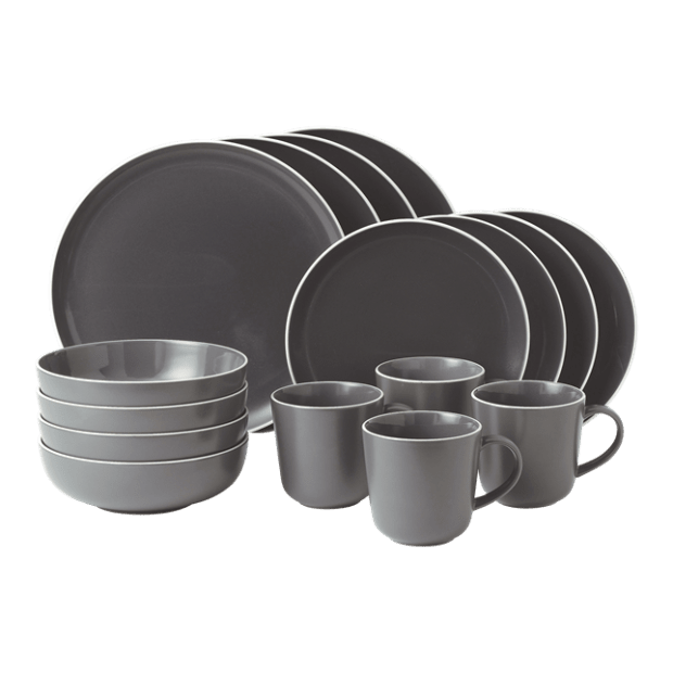 Gordon Ramsay by Royal Doulton Bread Street Kitchen 16-Piece Dinner Set – Slate