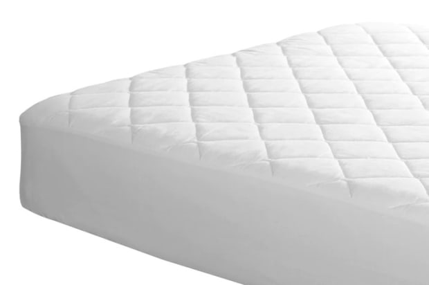 Athena 100% Cotton Mattress Pad Queen- White Color #1