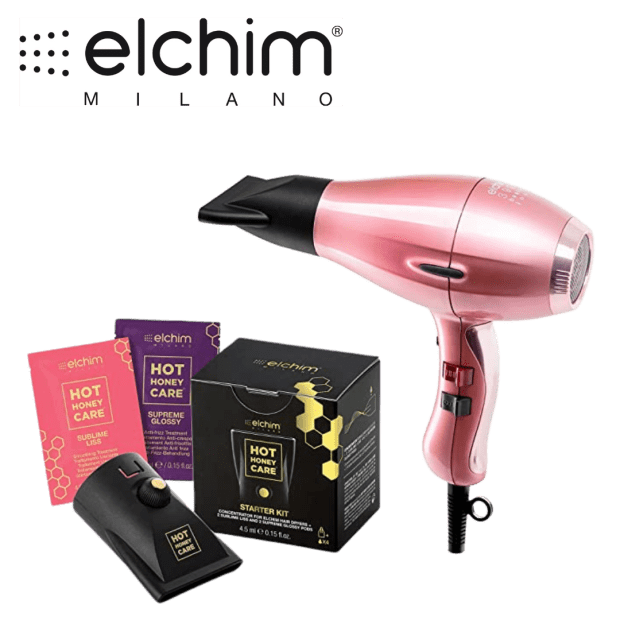 Elchim Venetian Rose Gold Dryer + Free Hot Honey Care Adapter and Pods #1