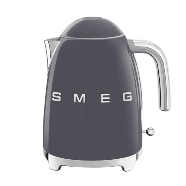 SMEG Kettle Fixed Temp 50’s Style - Slate Grey 3D Logo