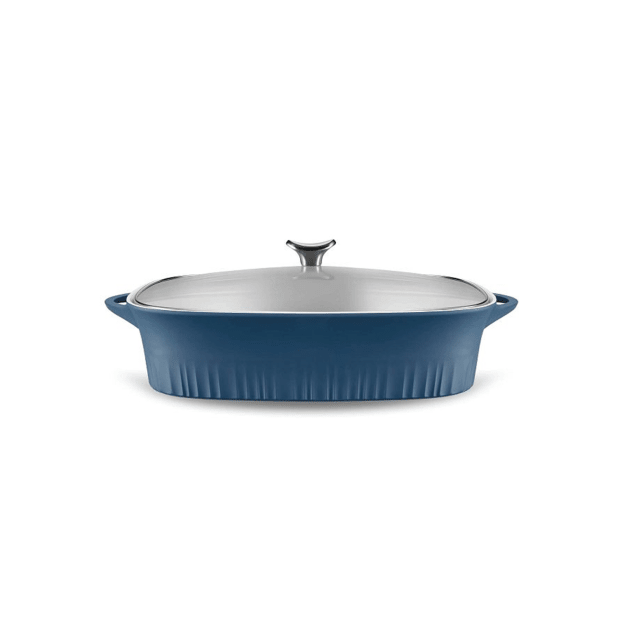 CorningWare® French Navy 5.7QTCast Aluminum Roaster with lid, Navy