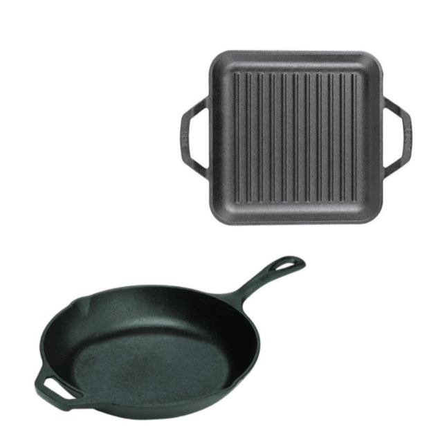 Lodge Chef Collection 11 Seasoned Cast Iron Square Grill Pan +