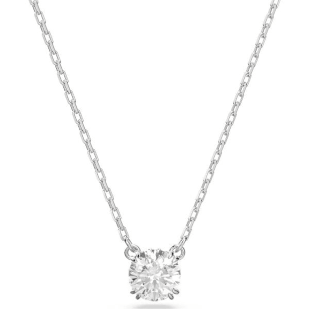 Swarovski Constella Pendant Round Cut - White, Rhodium Plated