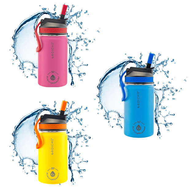 Grosche Lil Chill Kids Water Bottle - 3 Pack