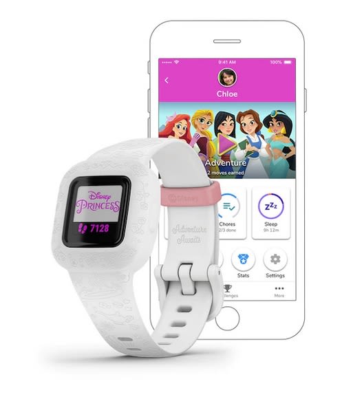 Garmin® vívofit® Jr. 3 Disney Princess Fitness Tracker Watch for Kids - WHITE