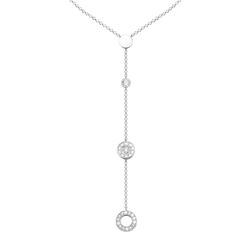 Thomas Sabo - Circles Necklace with White Stones - Silver