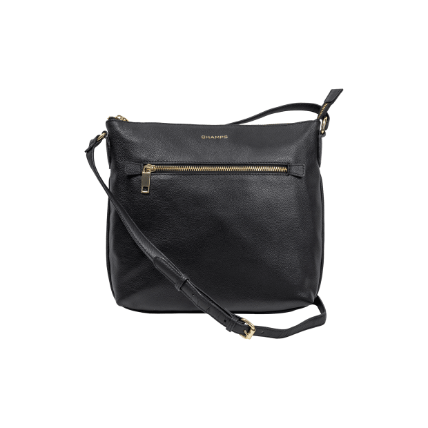 CHAMPS Gala Colletion Leather Crossbody Bag, Black #1