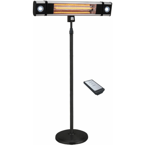 Infrared Electric Outdoor Heater - Freestanding With LED & Remote