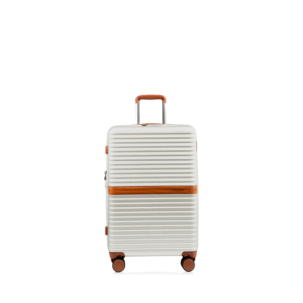 CHAMPS Vintage II Collection Medium Check in Hard side Expandable Luggage - Ivory #1