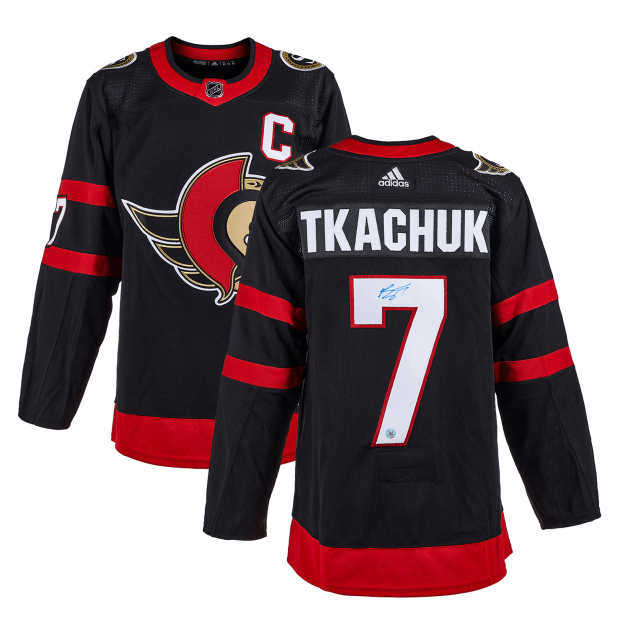 AJ Sports BRADY TKACHUK Ottawa Senators Autographed Adidas Jersey